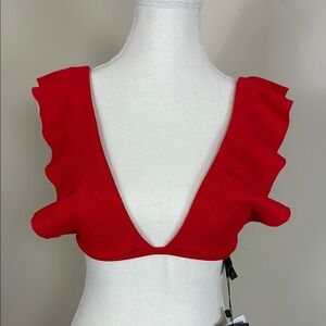 VIX Paula Hermanny Milano Liz Bikini Top in Red‎ Size Small